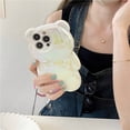 thumbnail image 4 of Korea Bear Aurora Laser Transparent Phone Case For iPhone 14 13 12 11 Pro Max Plus Luxury Cartoon Bear Clear Soft Silicone Cover, 4 of 4