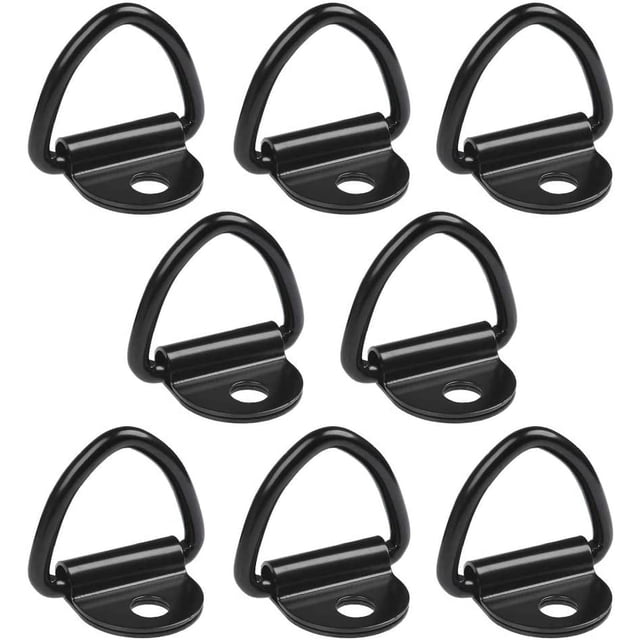 Anillo de amarre de acero inoxidable de 8 piezas Ganchos de anillos en D para remolques, equipos pesados, herramientas eléctricas, amarre
