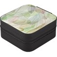 thumbnail image 6 of GZHJMY PU Leather Jewelry Box, Travel Portable Jewelry Case for Ring, Pendant, Earring, Bracelet Organizer Storage Holder Boxes, Multicolor Leaf for Necklace Bracelet Earrings Rings, 6 of 7