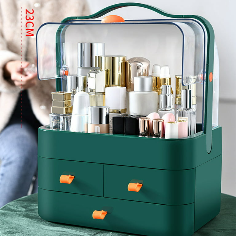 1pc Plastic Cosmetic Storage Box, Multi-layer Multifunction Makeup