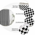 thumbnail image 6 of Black White Plaid Waterproof Fabric Shower Curtain,Modern Buffalo Check Gingham Art Waterproof Fabric Shower Curtain for Bathroom Curtains Bathtubs Hotel Shower Curtains with 12 Hooks Long 72x78in, 6 of 8