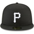 thumbnail image 2 of Men's New Era Black Pittsburgh Pirates 59FIFTY Fitted Hat, 2 of 5