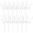 thumbnail image 1 of 50pcs Artificial Flower Stem with Crystal Acrylic Bead Drop 16cm (White), 1 of 8