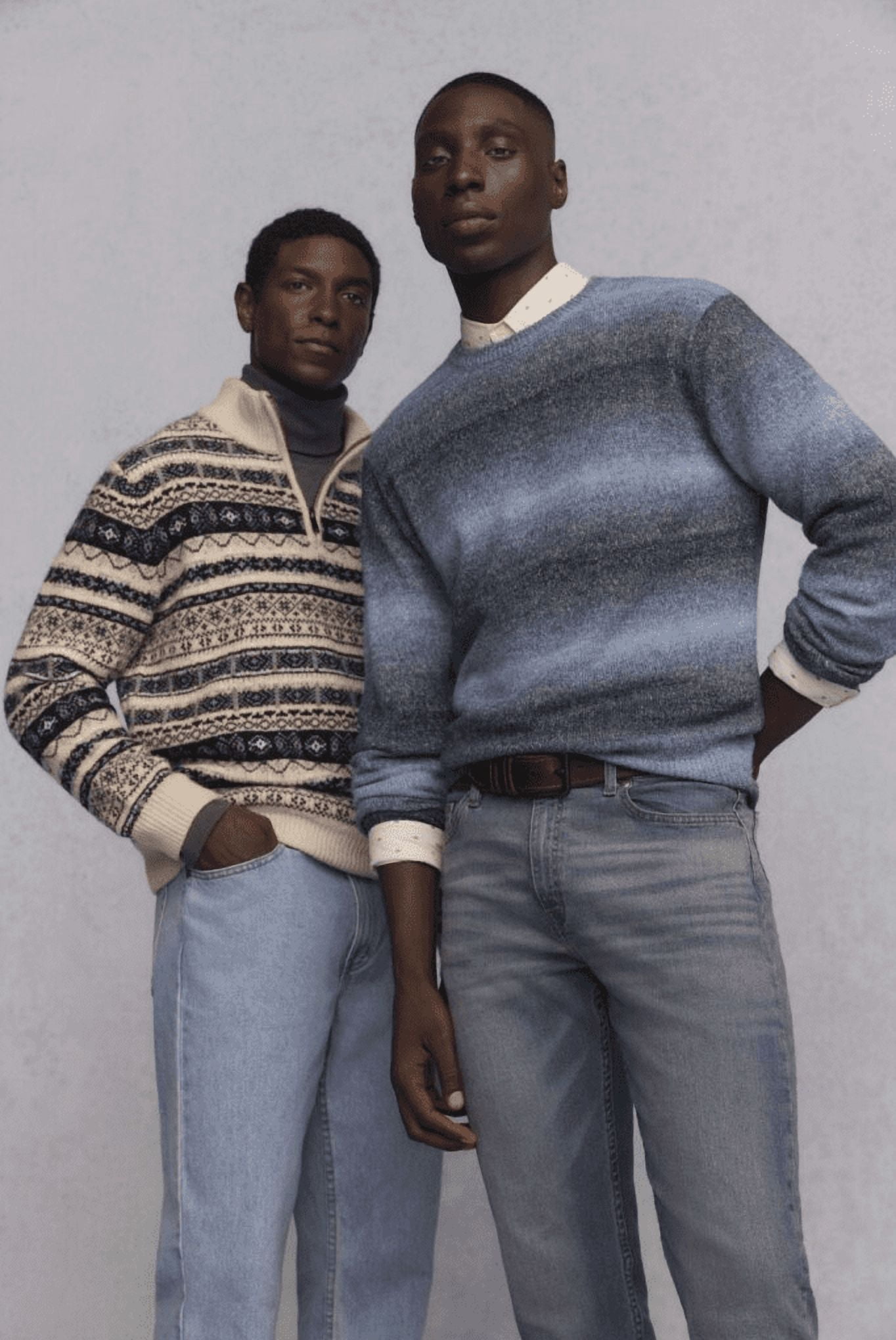 George Men's and Big Men's Ombre Crewneck Sweater, Midweight, Sizes S-3XL
