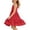 Red, variant on Kids Girls Cami Dresses Square Neck Tiered Ruffle Hem Sleeveless Summer Trendy Holiday Sundress Red Size 14
