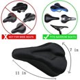 thumbnail image 2 of Funda de gel para sillín de bicicleta Yjmei, cómoda y ergonómica, fácil de colocar, funda de sillín antideslizante, estable, extra: funda impermeable, funda para asiento de bicicleta, ajustable en la, 2 of 5
