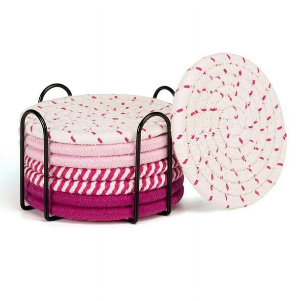 Posavasos de 8 Piezas para Escritorio, Posavasos para Bebidas, Posavasos Absorbentes para Mesa de Café, Posavasos Lindos