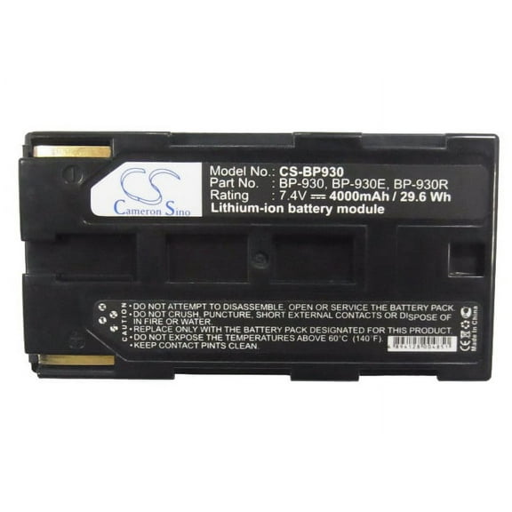Battery for Canon C2 MV20 MV200 V40 V400 V500 H1S BP-930 BP-930E BP-930R 4000mAh