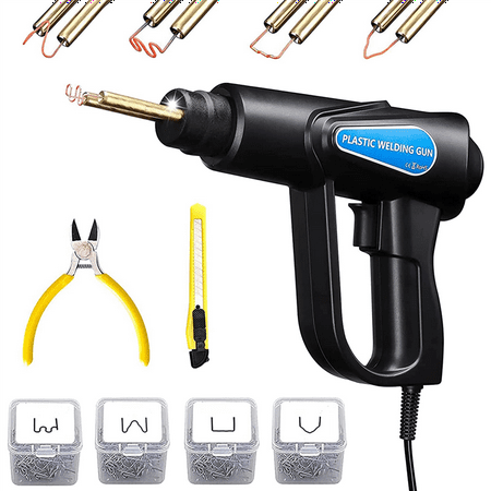 

Plastic Welder Auto Bumper Repair Kit 70W Plastic Welder Hot Stapler Welding Tool with Pliers and Knife US Plug