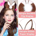 thumbnail image 6 of RXIRUCGD Easter Bow Clips Glitter Bunny Rabbit Ear Hair Pins Quicksand Sequin Bow Hair Barrettes Hair Accessories for Girls Women Birthday Gifts, Easter Decorations, Easter Basket Stuffers, 6 of 6