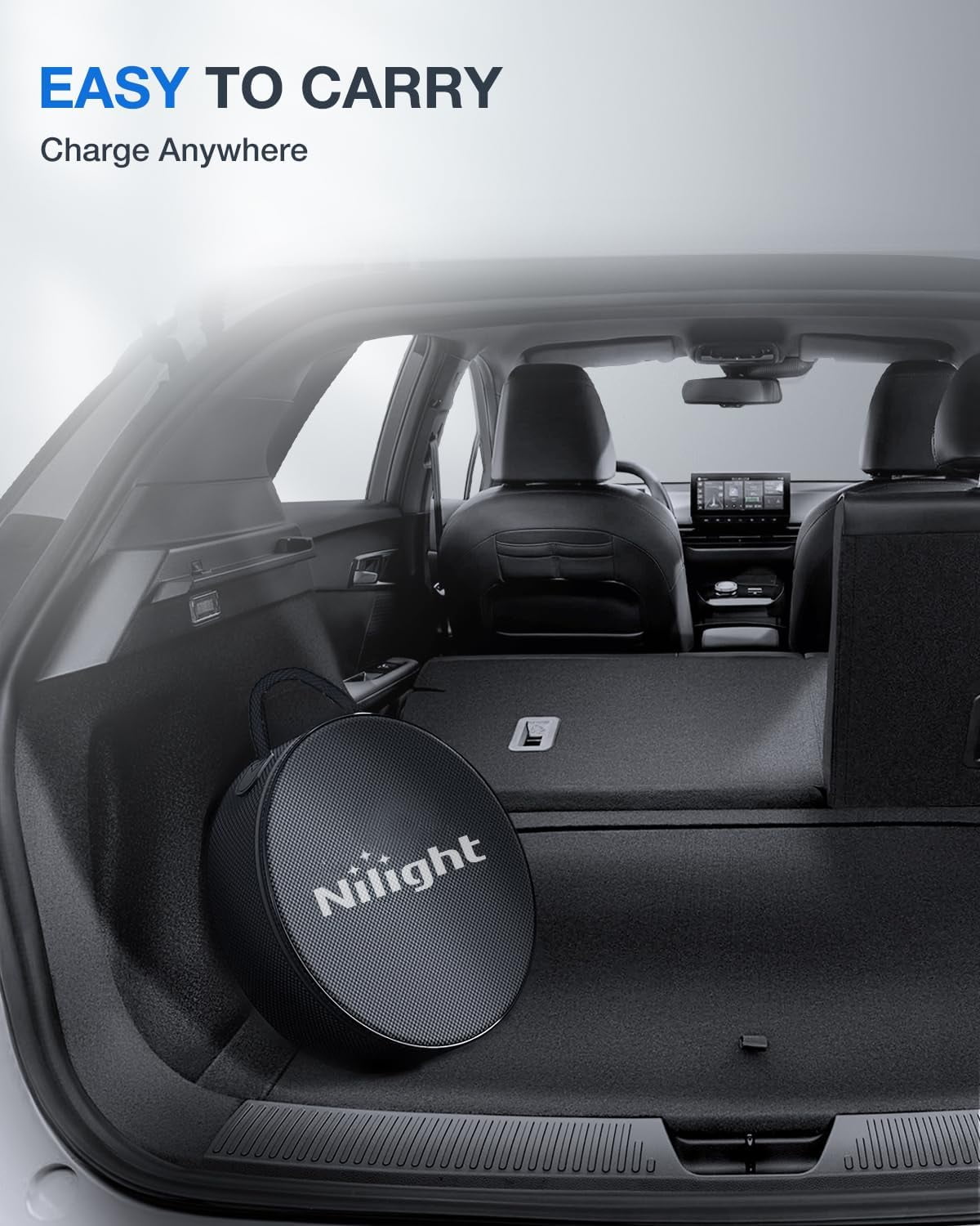 Nilight EV Charger Level 2, 32 Amp 240V, 25ft Cable SAE J1772 Portable Electric Car Charger with NEMA 14-50P Plug, Adjustable Current/Delay Timer