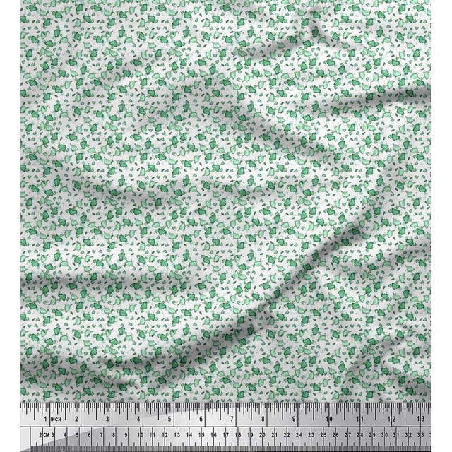 Soimoi Poly Georgette Fabric Floral Shirting Print Fabric by The Yard 42 Inch Wide