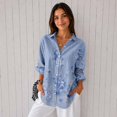 thumbnail image 4 of Women's Long Sleeve Button Down Shirt Printed Casual Blouse, 4 of 5
