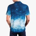 Balery Blue Glitter Sparkles Printed Men’s Short Sleeve Polo Shirt
