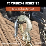 CURT 81550 5/16" Safety Latch Clevis Hook (14,000 Lbs, 3/8" Pin