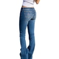 thumbnail image 4 of xiaxaixu Women’s Vintage Bootcut Jeans, Shiny Rhinestone Star Low Rise Denim Pants Bell Bottoms, 4 of 6