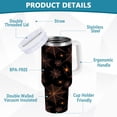 thumbnail image 3 of Emelivor Orange Halloween Spider Web 40 oz Tumbler with Lid and Straw Insulated Tumblers with Handle Thermal Stainless Travel Coffee Mug Cup Water Bottle for Hot or Ice Coffee Tea, 3 of 5