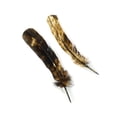 thumbnail image 4 of Zucker 10-12" Tie Dye Turkey Feather, Beige and Brown, 6 piece package, 4 of 5