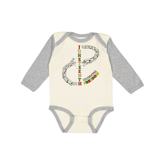 Inktastic Juneteenth-Celebrating Freedom- Breaking Chains Boys or Girls Long Sleeve Baby Bodysuit