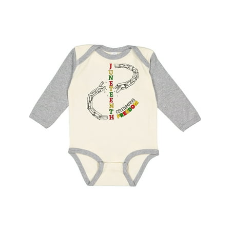 

Inktastic Juneteenth-Celebrating Freedom- Breaking Chains Gift Baby Boy or Baby Girl Long Sleeve Bodysuit