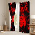 thumbnail image 3 of Erosebridal Gaming Curtains & Drapes Gamer Blackout Curtains,Video Game Console Gaming Window Curtains Bedroom Decor,Gamepad Red Black Tie Dye Window Treatments, 3 of 6