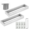 thumbnail image 2 of 2 Pcs Bathroom Towel Rings, Square Brushed Towel Holders, Wall Mounted Hand Towel Racks, Stainless Steel Towel Hangers, Rectangular Modern Towel Stands, 2 of 6