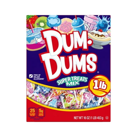 Dum Dums Limited Edition Flavor Mix Lollipops & Suckers, Party Candy Hard Candy, 16 oz Box