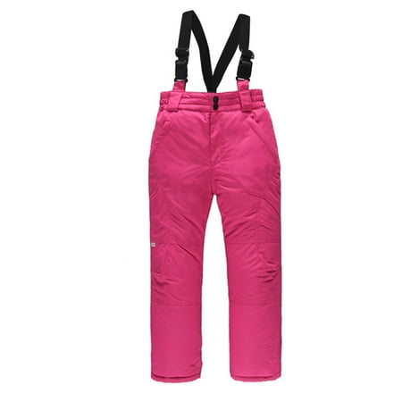 Otqutp Boys Kids Snow Ski Pants Waterproof Fleece Lined Warm Insulated Winter Pants for Outdoor Skiing Snowboard Overalls