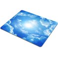 thumbnail image 4 of Customized Blue Sky White Clouds Mouse Pad Mini Cute Funny Art Design Ideal for Mac, PC, Computers Perfect for Working or Gaming NonSlip Rubber Base 9.5x7.9 Inch, 4 of 5