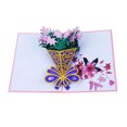 thumbnail image 3 of Toystoory Navidad Año Nuevo tarjeta de felicitación 3D Pop-up Flor hecha a mano Postal Tarjetas de felicitación Día de San Valentín Tarjeta de Kits de decoración para fiestas lirio Toystoory JR0981-02, 3 of 6