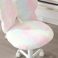thumbnail image 6 of DEXS Adjustable Kids Butterfly Chair Plush Faux Fur Swivel Desk Chair with Wheels, Ergonomic Childrens Study Seat for Bedroom Reading Room Playroom.Colorful, 6 of 18