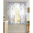 thumbnail image 4 of Blue Beige Coastal Sheer Curtains 54 Inch Length 2 Panels Set for Living Room/Bedroom, Beach Starfish Summer Eucalyptus Kitchen Curtains Grommet Semi-Sheer Curtains Drapes Window Treatments 42"x54"x2, 4 of 7