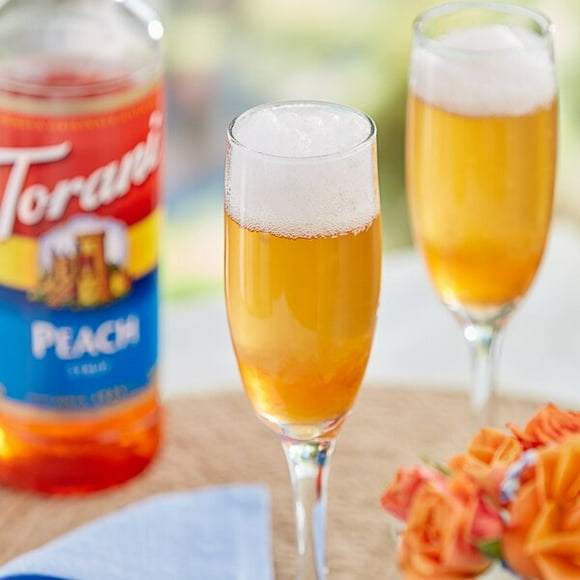 Torani 750 mL Plastic Peach Flavoring / Fruit Syrup