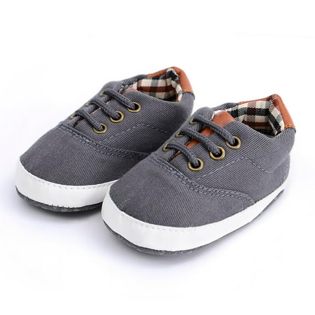 

Augper Newborn Baby Girl Boys Causal Anti-slip Shoes Plaid Patchwork Sneakers Prewalker