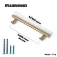 thumbnail image 5 of Goo-Ki 5''(128mm) Hole Center Champagne Bronze Zinc Alloy Cabinet Handles - Modern Striped Decorations Cabinet Pull Hardware for Bedroom, Kitchen, 6 Pack, 5 of 8