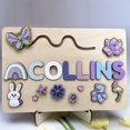 thumbnail image 3 of Name Puzzle for Kids - Personalized Wooden Baby Gifts with Engraved Letters, 3 of 5