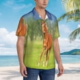 thumbnail image 3 of Susaid horse running freely Print Hawaiian Shirts for Men Women,Hawaiian Summer Short-Sleeve Casual Relaxed-Fit Button-Down,XX-Large, 3 of 7