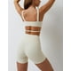 thumbnail image 4 of ABOCIW Conjuntos de entrenamiento para mujer 2 piezas Twist Front Halter sujetadores deportivos cintura alta botín pantalones cortos ejercicio gimnasio yoga traje, 4 of 4