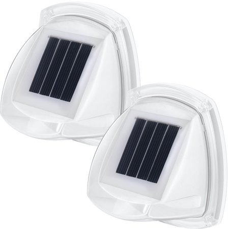 

Littleduckling 2pcs Solar Wall Light Outdoor LED Solar Fence Light Auto ON/OFF Solar Deck Light IP65 Waterproof Solar Step Light for Patio Stairs Yard Garden Pathway Corridor