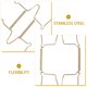 thumbnail image 3 of 2 colgadores de pared para decoración de pared, con resorte, para colgar platos, 3 of 6