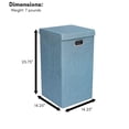 thumbnail image 3 of BirdRock Home Single Linen Laundry Hamper with Lid and Removable Liner - Light Blue, 3 of 9