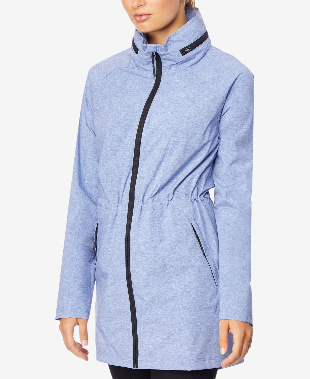 32 Degrees Hooded Cinched-Waist Anorak Raincoat (Blue Pearl, 2Xl)
