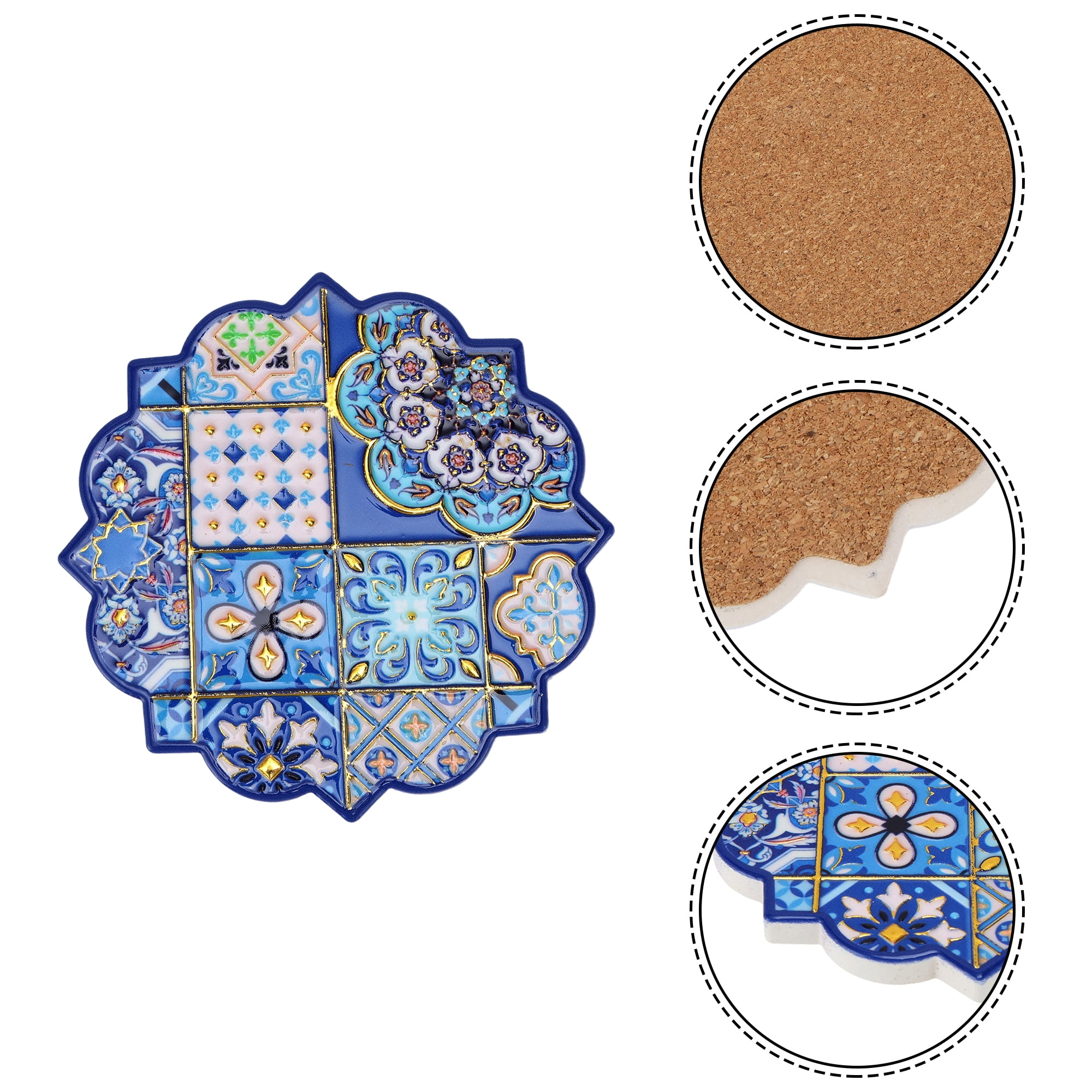 Unique Bargains Embossing Hot Stamping Drink Coaster 1 Pc [Embossing Hot Stamping 1]