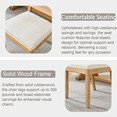 thumbnail image 5 of Farmhouse Rattan Dining Chairs Set of 4, Mid Century Modern Kitchen & Dining Room Chairs, Cane Upholstered Kitchen Side Chair with Natural Hardwood Frame, Beige, 5 of 11