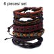 thumbnail image 3 of Nvzi Pulseras de cuero trenzado, 6 piezas, 3 of 4