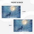 thumbnail image 4 of Placemats Set of 4 / 6, Howling Wolf Full Moon Placemats for Dining Table Indoor/Outdoors Heat Resistant Washable Placemats 18" x 12", 4 of 8