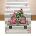 thumbnail image 1 of 33x180cm Christmas Table Runner Cartoon Santa Claus Snowman Elk Table Cloth, 1 of 5
