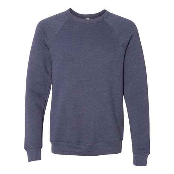 Bella + Canvas 3901 Unisex Sponge Fleece Crewneck Sudadera Heather Navy LogoUp 3901