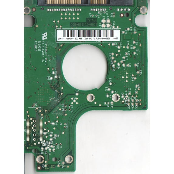 WD2500BEVT-22ZCT0, 2061-701499-500 AH, WD SATA 2.5 PCB