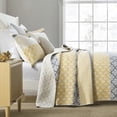thumbnail image 4 of DDUOXIN Floral Quilts King Size - 100% Cotton Reversible King Quilt with 2 Pillow Shams, Farmhouse Soft Bedspreads Lightweight King Quilt Bedding Set, Yellow Gray, King, 4 of 4
